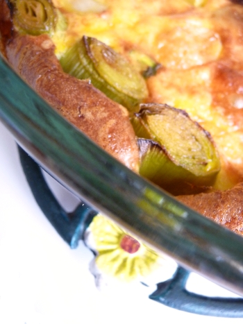 leek and potato clafoutis